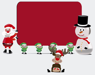 Santa holding a sign