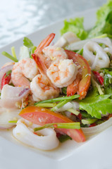  Thai spicy salad on dish