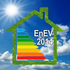 Haus mit Wiese und EnEV 2014