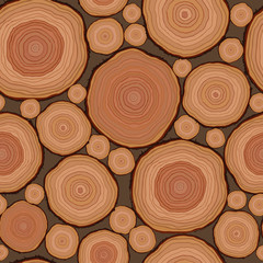 Cut wood pattern seamless in vector