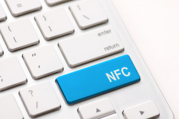 Computer keyboard with NFC technology