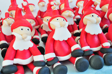 Fondant Santas