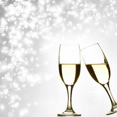 Glasses with champagne
