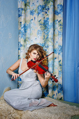 Girl and violin