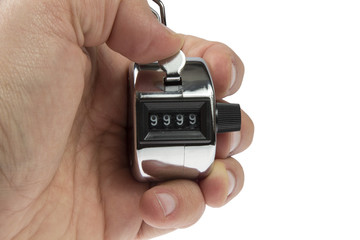 Hand held telly counter 9999