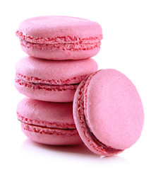 Gentle macaroons isolated on white