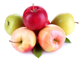 Sweet apples isolated on white