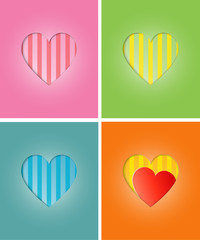 Heart from paper .Valentine's day card ,vector eps 10