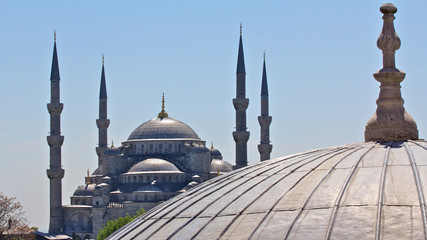 Blue Mosque in Istanbul from the Hagia Sofia