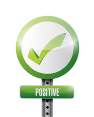 positive check mark road sign illustration