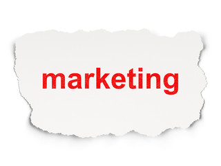 Marketing concept: Marketing on Paper background
