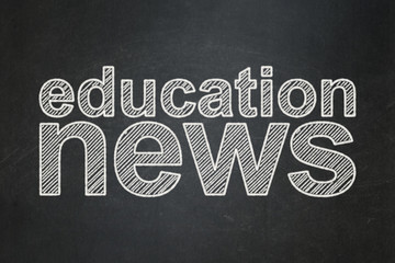 Fototapeta na wymiar News concept: Education News on chalkboard background