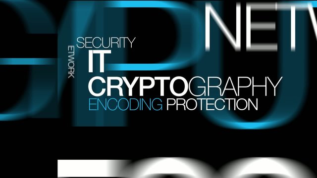 IT cryptography encryption protection word tag cloud video