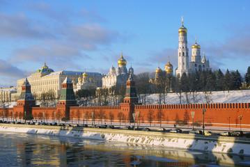 Obraz premium Moscow Kremlin in winter