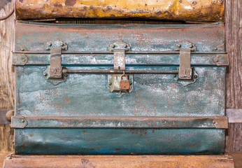 Old metal  treasure chest