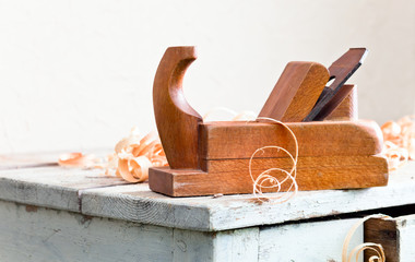 old wooden plane