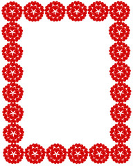 frame from the red Ukrainian patterns