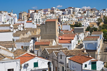 Panoramic view of Pisticci. Basilicata. Italy.