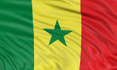 3D flag of Senegal