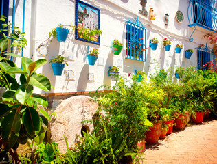 Spain. Torremolinos. Costa del Sol, Andalusian White Village - obrazy, fototapety, plakaty