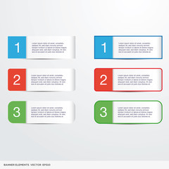 colorful info banner elements