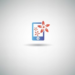 Mobile application symbol,vector