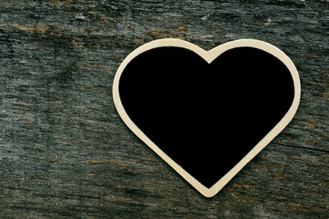 heart-shaped blackboard
