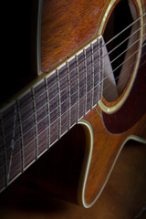 Obraz premium Still life acoustic guitar