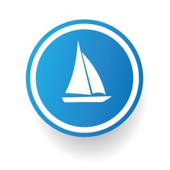 Sailboat symbol button