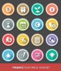 Economic and finance buttons,Colorful version,vector