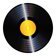 An illustration of an isolated lp vinyl record.