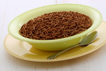 Delicious bran cereal breakfast