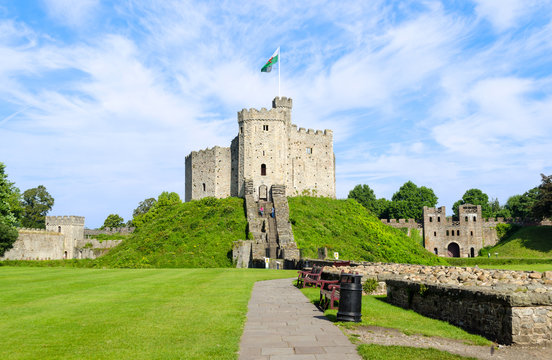 Exterior of Cardiff Castle – Wales, United Kingdom