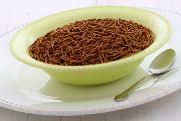 Delicious bran cereal breakfast