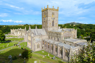 Fototapeta premium St Davids Cathedral in St Davids City Pembrokeshire – Wales