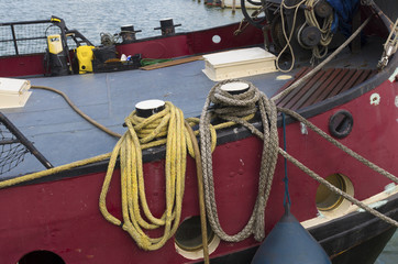 ropes on boat
