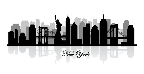 vector new york skyline silhouette © bioraven