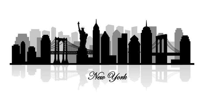 vector new york skyline silhouette