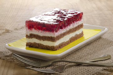 fruit cake with red currants