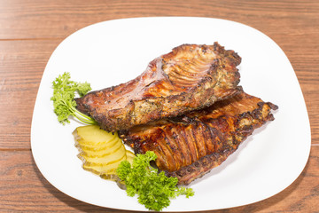 of nutria ribs grilled