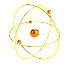 realistic 3d render of atom