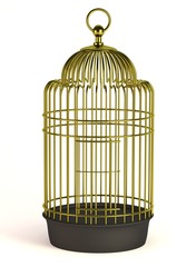 realistic 3d render of bird cage