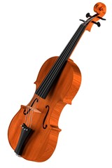 realistic 3d render of violin