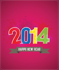 Fototapeta premium Happy New year design. Vector illustration – Time to celebrate