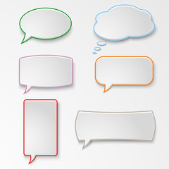 Colorful set speech bubbles