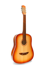 Obraz premium acoustic classical guitar isolated on white