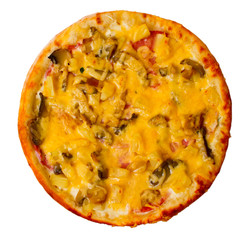 baked pizza fast dinner a crust italian mushrooms food cheese is