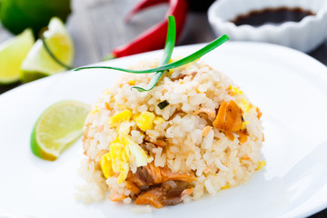 Salmon fried rice