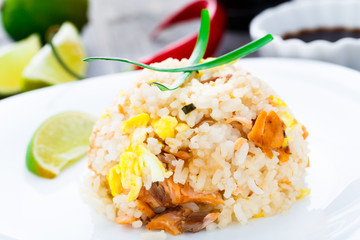 Salmon fried rice