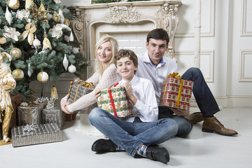 Obraz premium Christmas family celebration